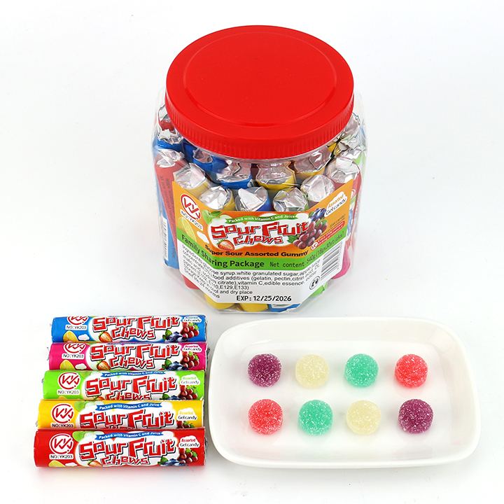 Sour Fruit Chews Candy super sour fudges chewy soft gummy Candy CH-J647