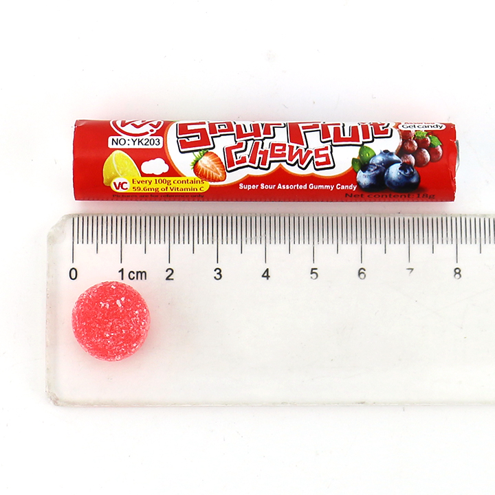Sour Fruit Chews Candy super sour fudges chewy soft gummy Candy CH-J647