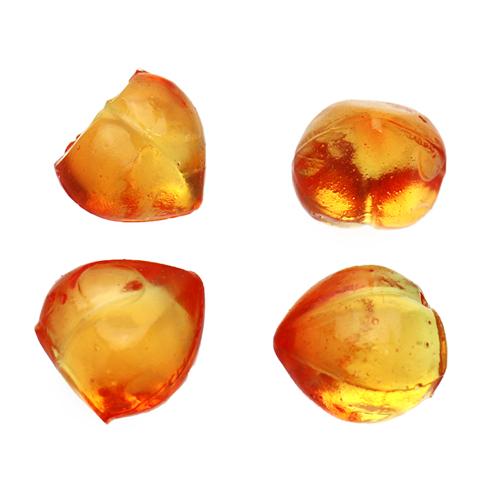 Wholesale 3D peeling peach shaped fruit flavored soft gummy candy in bulk CH-S141