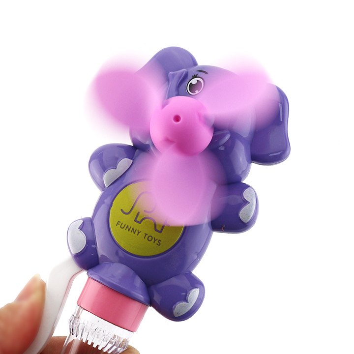 Summer toy fan Elephant hand press fan toy with pressed candy CH-TB237