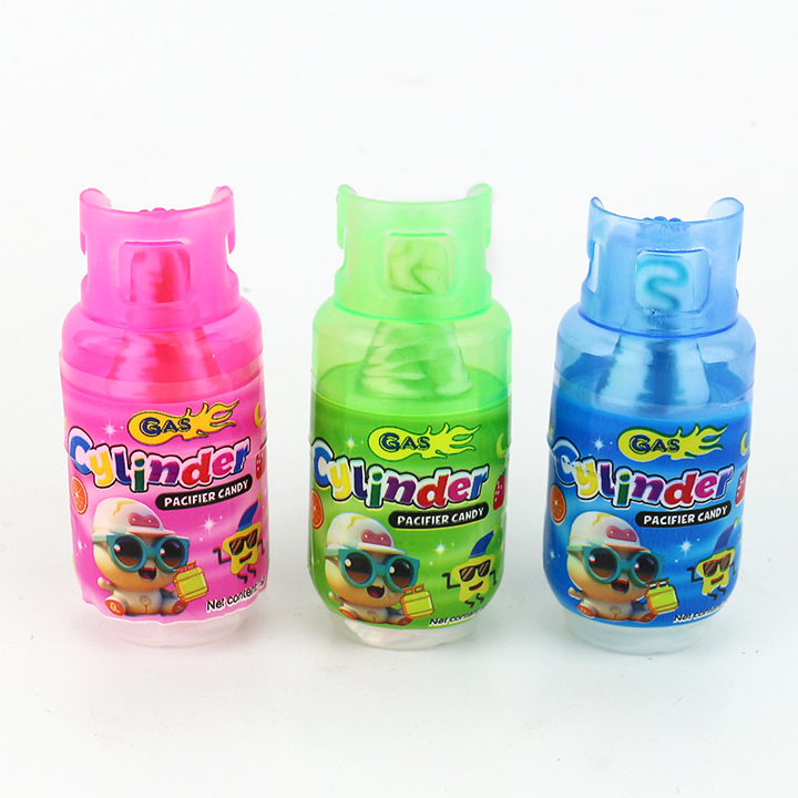Gas bottle pacifier nipple candy pop with sour powder candy CH-N727