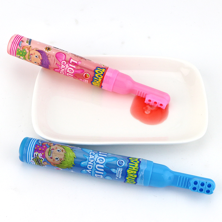 Toothbrush Shaped Fruit Flavour Jam syrup Liquid Candy CH-N725