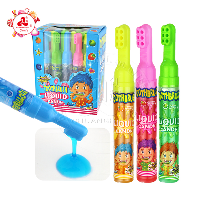 Toothbrush Shaped Fruit Flavour Jam syrup Liquid Candy CH-N725