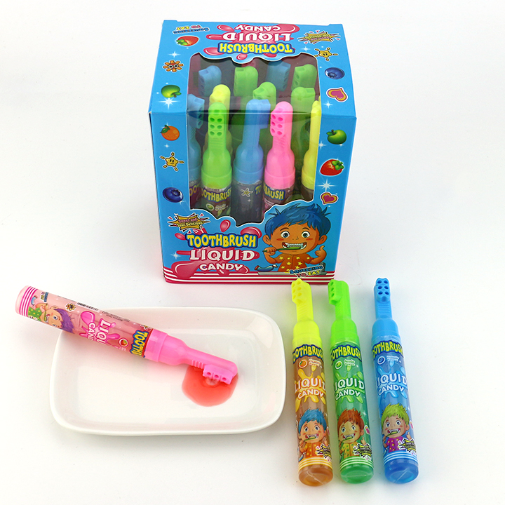 Toothbrush Shaped Fruit Flavour Jam syrup Liquid Candy CH-N725