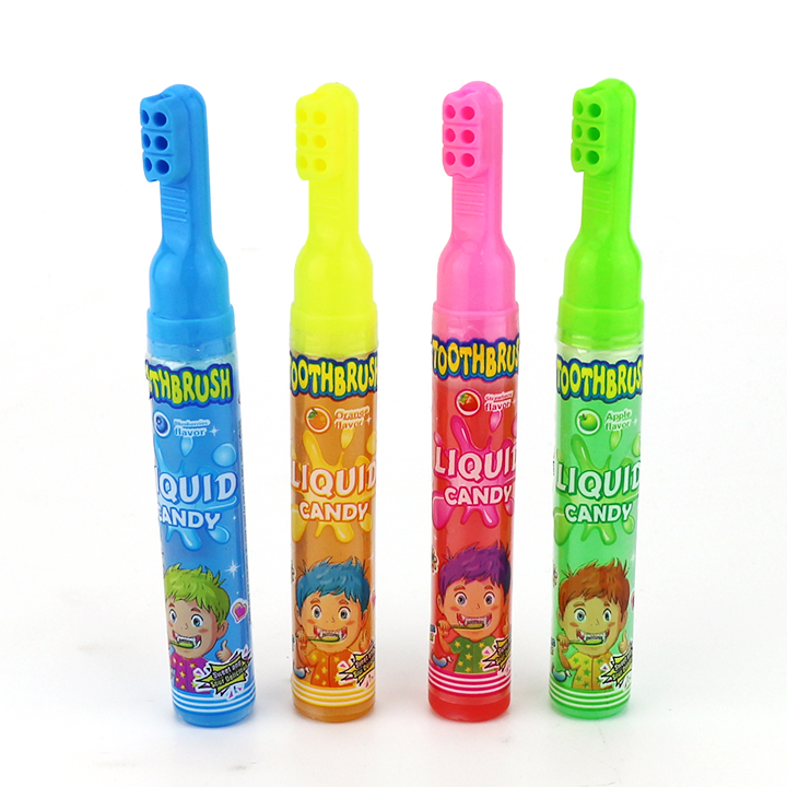 Toothbrush Shaped Fruit Flavour Jam syrup Liquid Candy CH-N725