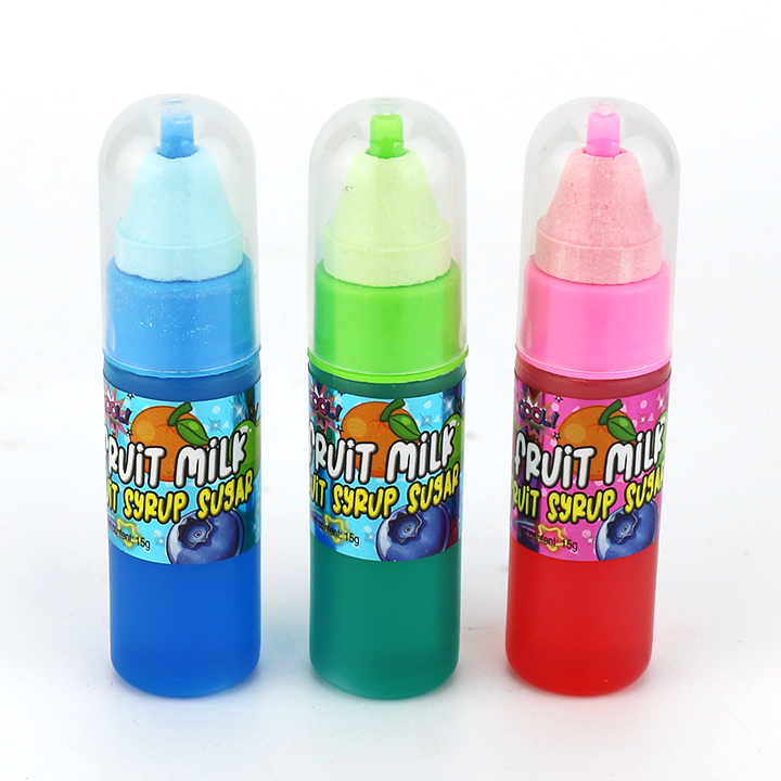 2-in-1 Fruit syrup Jam Liquid Candy with Nipple Shaped Pressed tablet Candy CH-N726