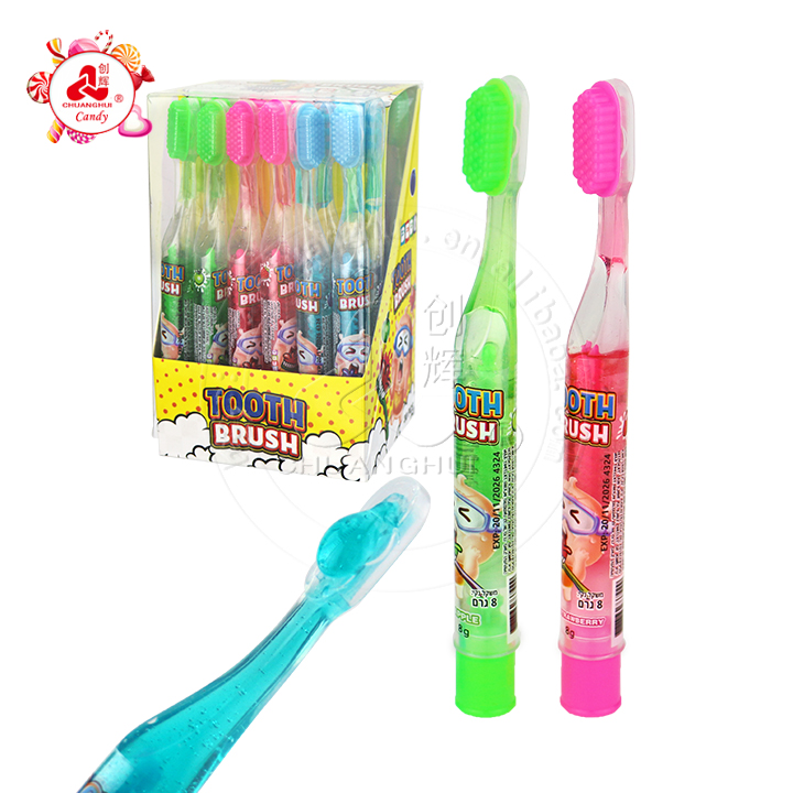 Multi color toothbrush shaped squeeze gel jam liquid candy CH-N731