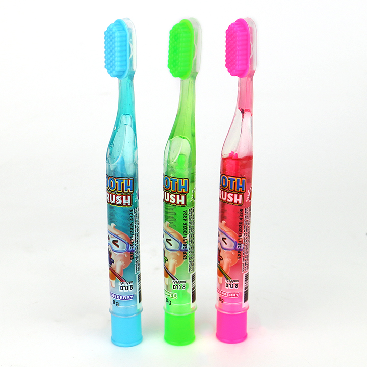 Multi color toothbrush shaped squeeze gel jam liquid candy CH-N731