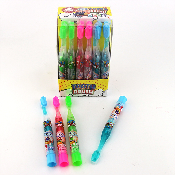 Multi color toothbrush shaped squeeze gel jam liquid candy CH-N731