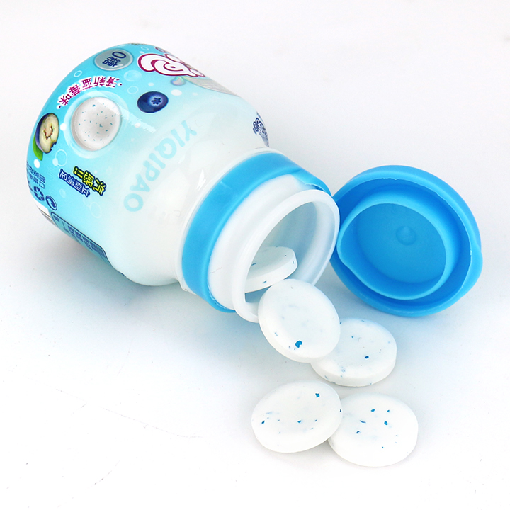 Small bottle Mixed Fruits Flavor Sugar Free Soda Bubble Pressed Tablet Fizzy Candy CH-N732