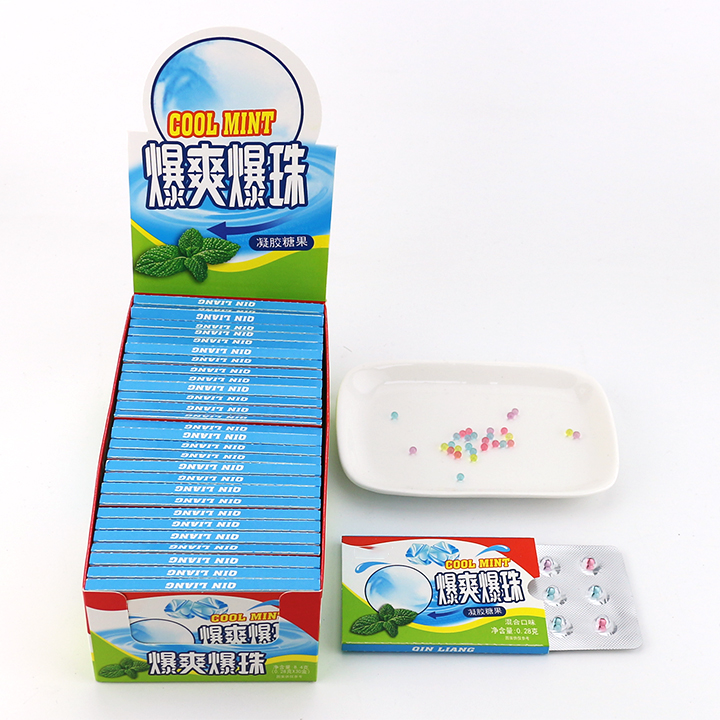Mouth Fresh Cool Mint Explode mini Bead candy mini pearl candy with mint jam filling CH-J648