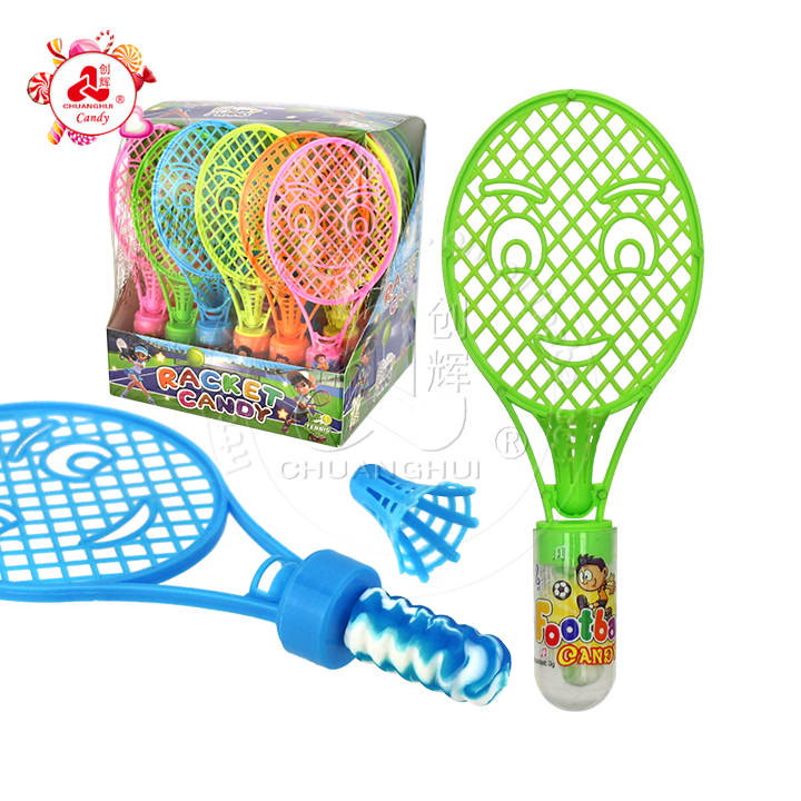 Cartoon Plastic Badminton Racket,Tennis Racket Toy with pacifier lollipop candy CH-T1352