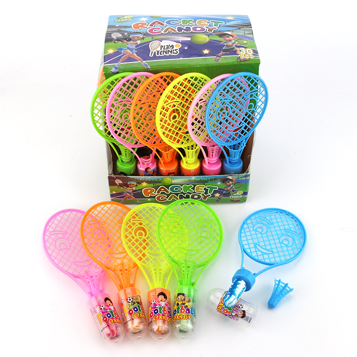 Cartoon Plastic Badminton Racket,Tennis Racket Toy with pacifier lollipop candy CH-T1352