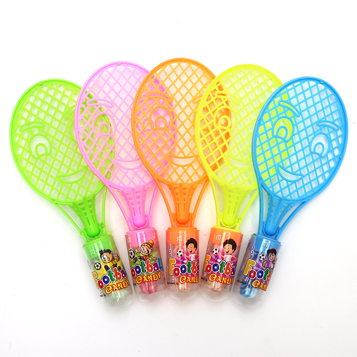 Cartoon Plastic Badminton Racket,Tennis Racket Toy with pacifier lollipop candy CH-T1352