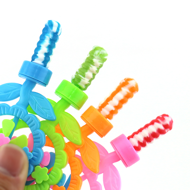 Cartoon Sunflower Flower Shape Windmill Fan Toy Candy with pacifier lollipop CH-T1353