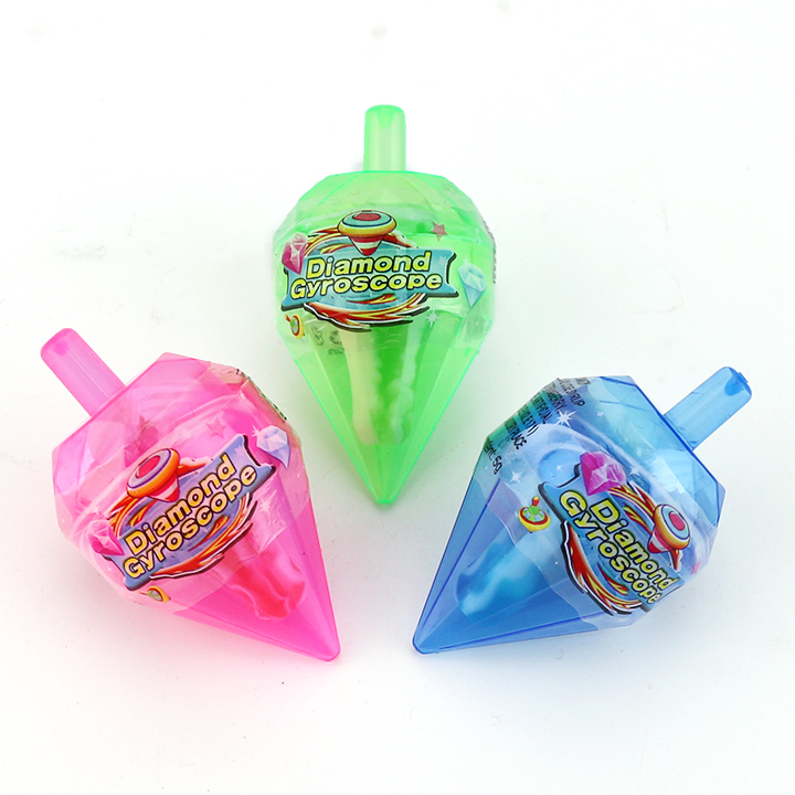 Diamond gyro nipple candy lollipop toy with sour powder CH-T1355