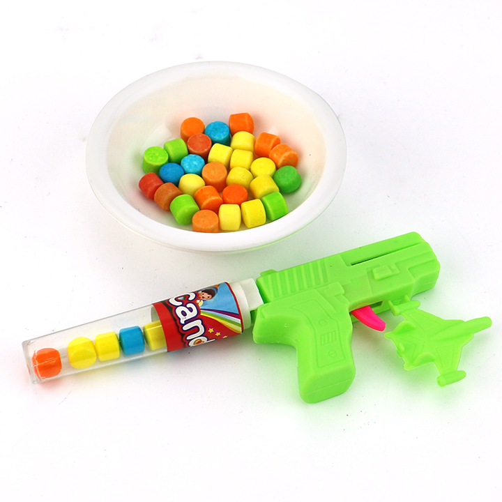 Mini Catapult aircraft gun shooting plane gun shape toy candy CH-T1358