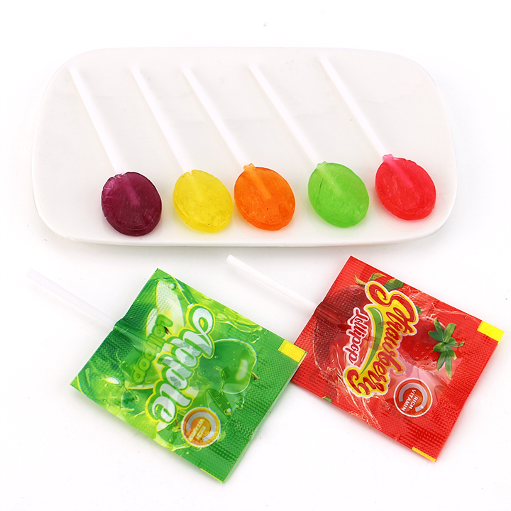 Fruits mix fruity flavors mini flat lollipop candy CH-BP131