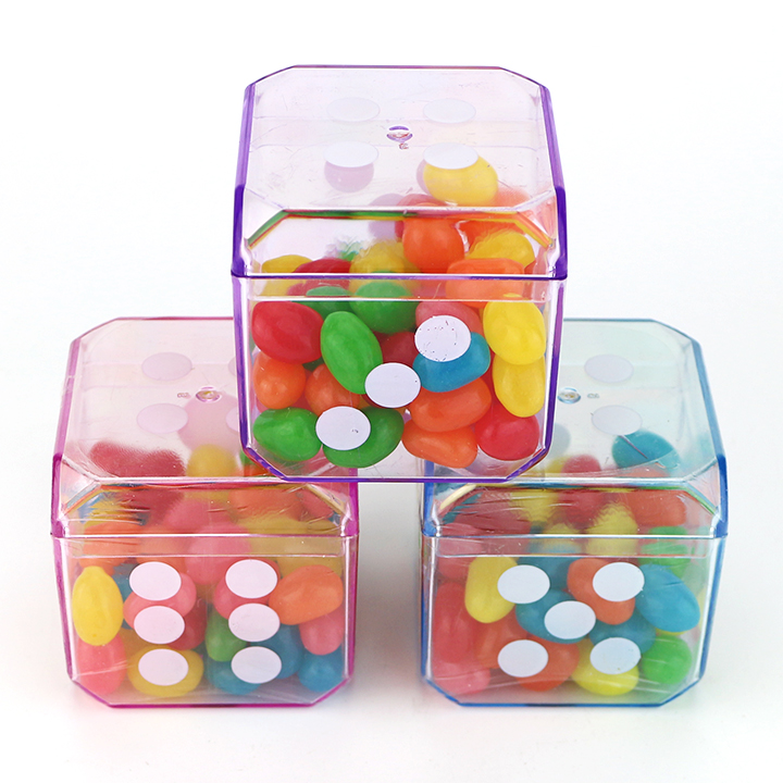 Large Dice King box with 60g fruity jelly bean candy CH-N733
