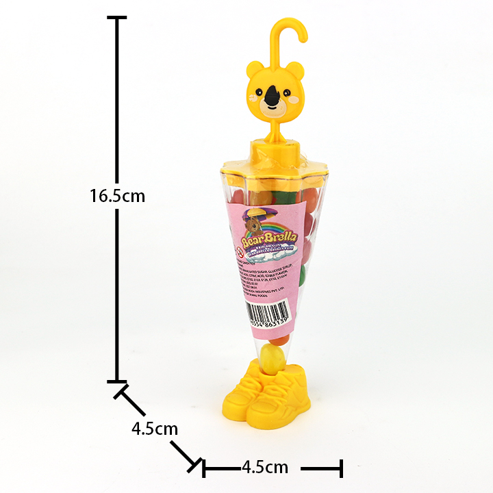 Cartoon Bear Umbrella Shaped Jar with 35g Fruit Flavor Jelly Bean Candy toy CH-N735