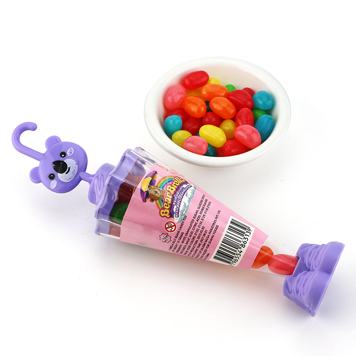 Cartoon Bear Umbrella Shaped Jar with 35g Fruit Flavor Jelly Bean Candy toy CH-N735