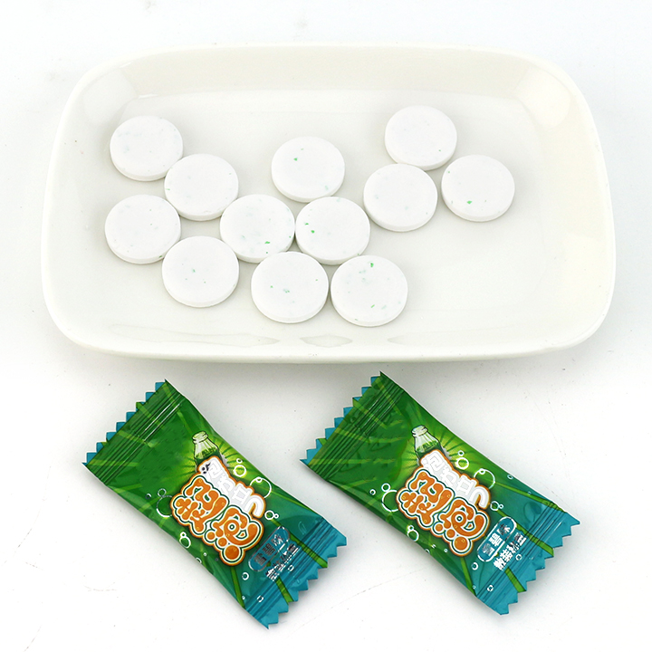 Sugar free cola & lemon flavor fizzy soda bubble pressed candy in bulk CH-S145