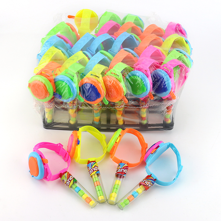 Cartoon Shooting flying saucer watch catapult toy candy CH-T1360