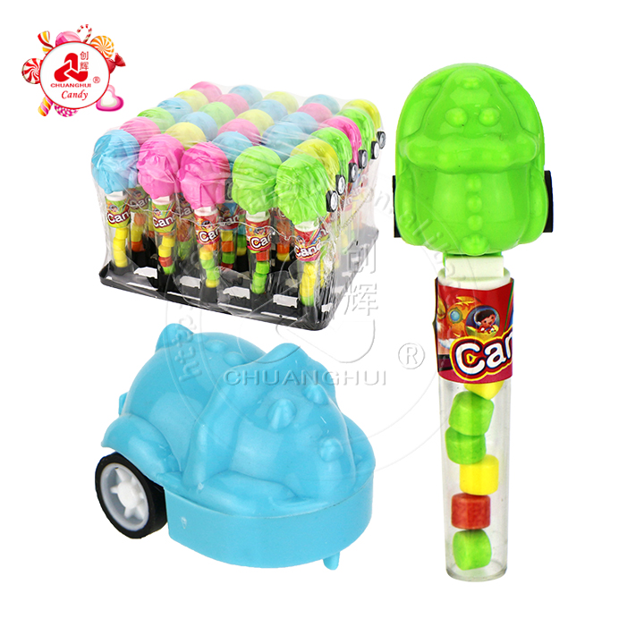 Cartoon Triceratops Dinosaur Shape Pull Back car toy candy CH-T1363