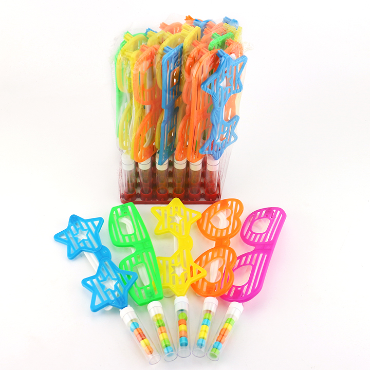 Plastic birthday glasses shaped mask toy candy CH-T1365