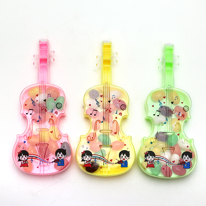 Whistle Guitar shaped box toy with jelly bean candy CH-TB242