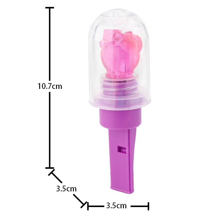 LED flashing bear head shaped lollipop toy candy with whistle function CH-TB243