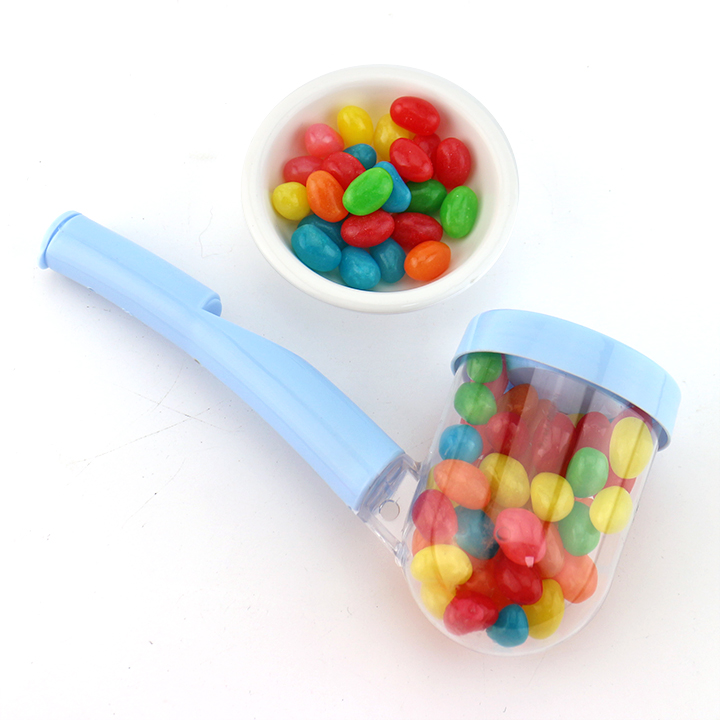 Big whistle tobacco pipe shaped toy with jelly bean candy CH-TB244