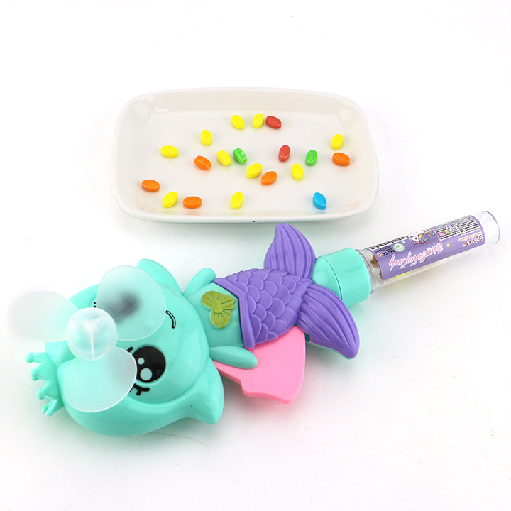 Summer windmill Toy Mermaid Hand Press Fan Toy with Pressed Candy CH-TB245