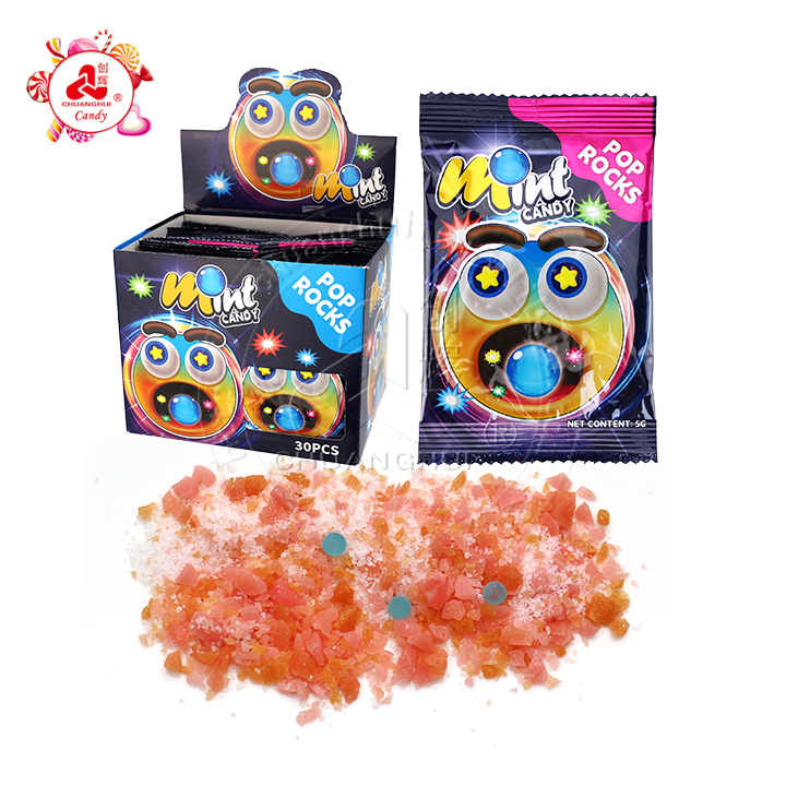 5g Popping pop rock candy with mint gel candy fresh breath CH-B390