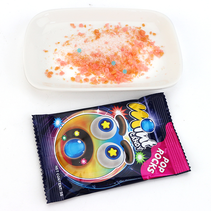5g Popping pop rock candy with mint gel candy fresh breath CH-B390