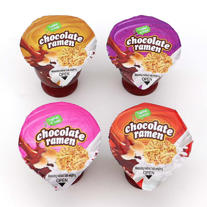 Mini chocolate ramen cup goblet shaped choco cookies with ramen noodles CH-BC153