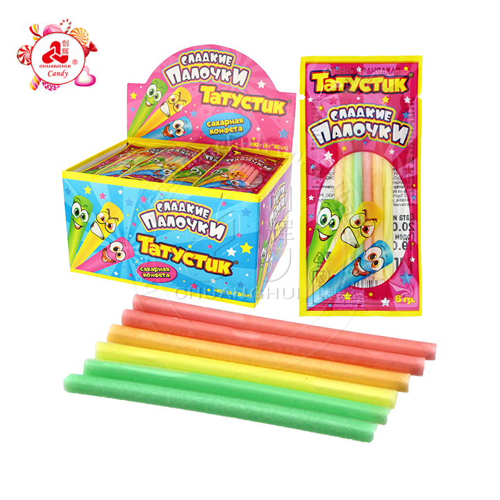 6g Mixed Fruits Flavors CC Stick Straw Candy CH-C127