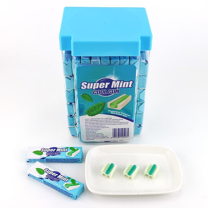 5 in 1 Super Mint Cool Peppermint Flavoured chewing Bubble Gum CH-E335