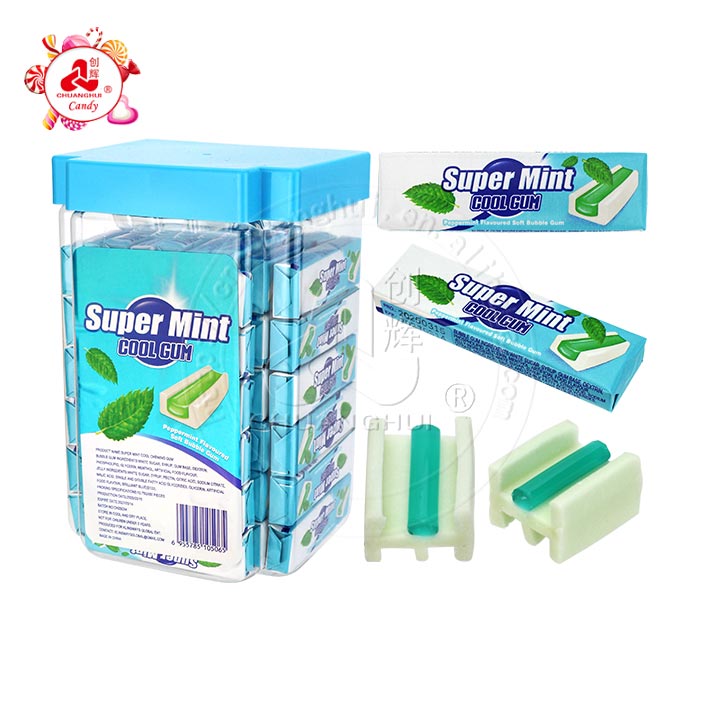 5 in 1 Super Mint Cool Peppermint Flavoured chewing Bubble Gum CH-E335