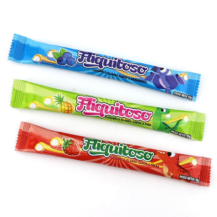 HALAL Double Colors Licorice Sour Straw Soft Gummy Candy Strips with Sour Powder Filling CH-J566-1