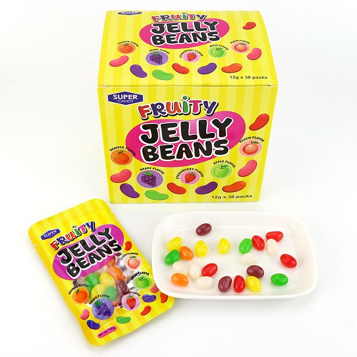 Halal 12g mixed fruits jelly beans chewable soft candy CH-J651