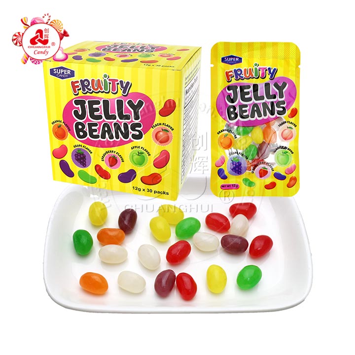 Halal 12g mixed fruits jelly beans chewable soft candy CH-J651