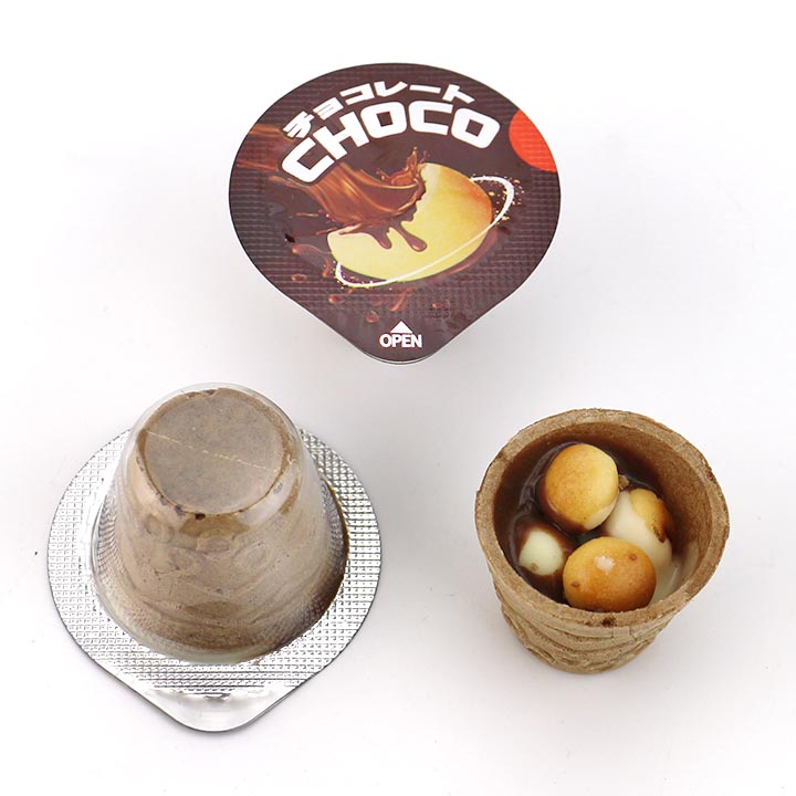Mini Crispy chocolate wafer cup choco jam with biscuits balls CH-BC150