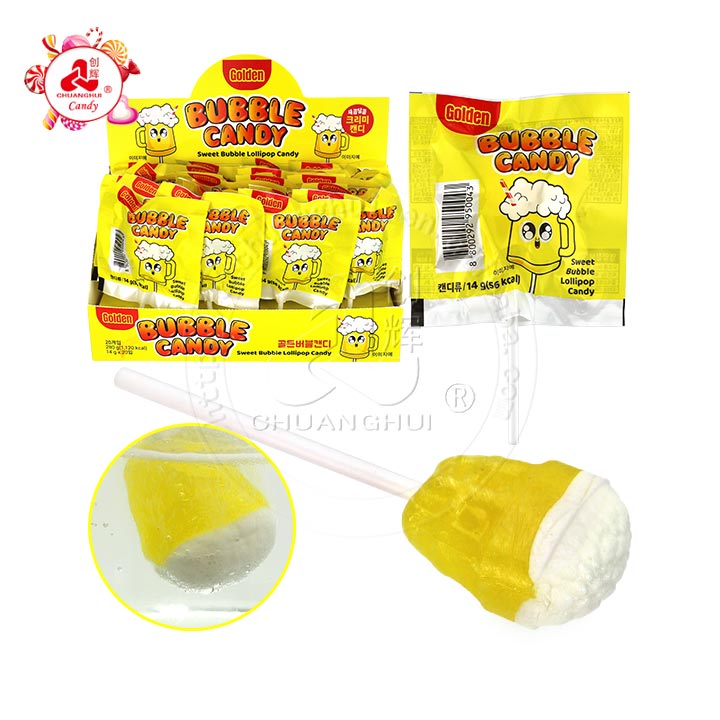 Sweet Fizzy soda bubble lollipop candy CH-BP132