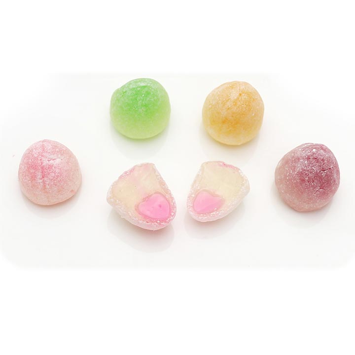 Wholesale Super Sour Fudge Fruit Flavored Chewable Soft Gummy Candy with Jam Filling CH-S143