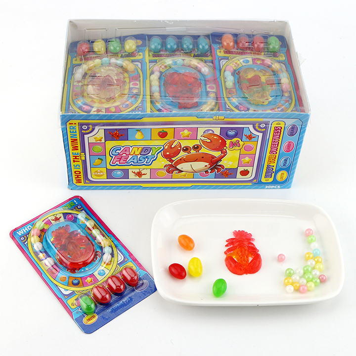 Halal 3-in-1 Lobster Play Game Soft Gummy Candy+Jelly Bean+Colorful pearl hard candy CH-J654