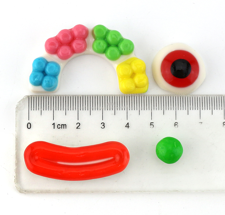 Magical Joker Candy Eyeball, Lips, Hat Shaped Clown Gummy Candy CH-J656