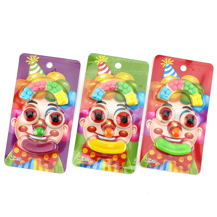 Magical Joker Candy Eyeball, Lips, Hat Shaped Clown Gummy Candy CH-J656