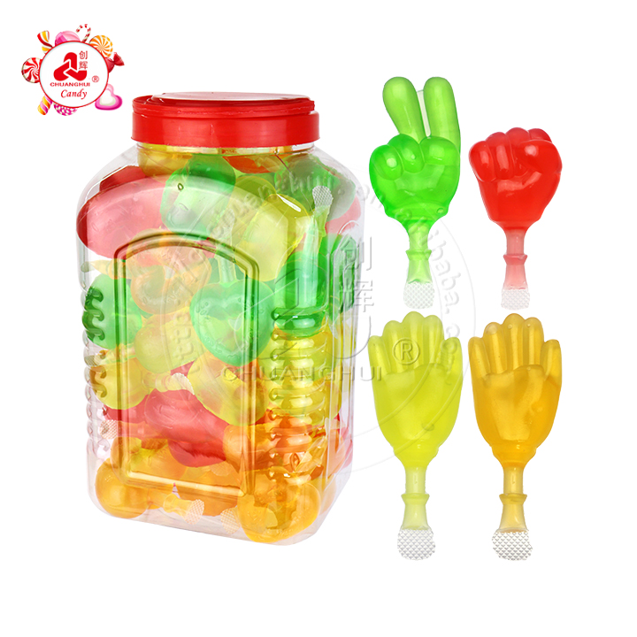 Guessing Game Suck Jelly Drink Stone Scissors Finger hand Shape Pudding Jelly CH-K314