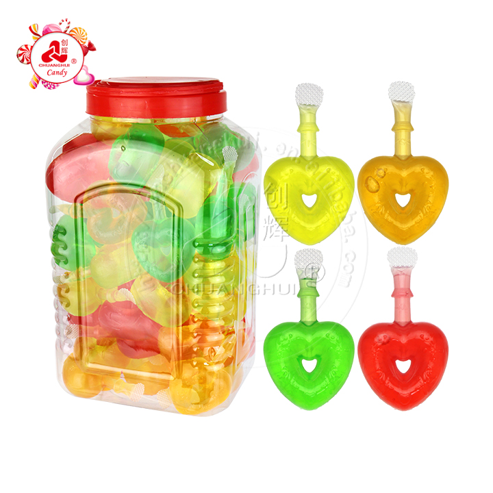 Halal Fruit Flavor Suck Jelly Drink Love Heart Shape Pudding Jelly CH-K315